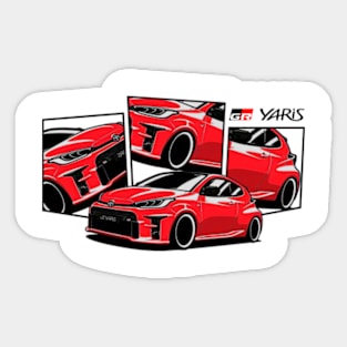 Toyota GR Yaris Red, JDM Car Sticker